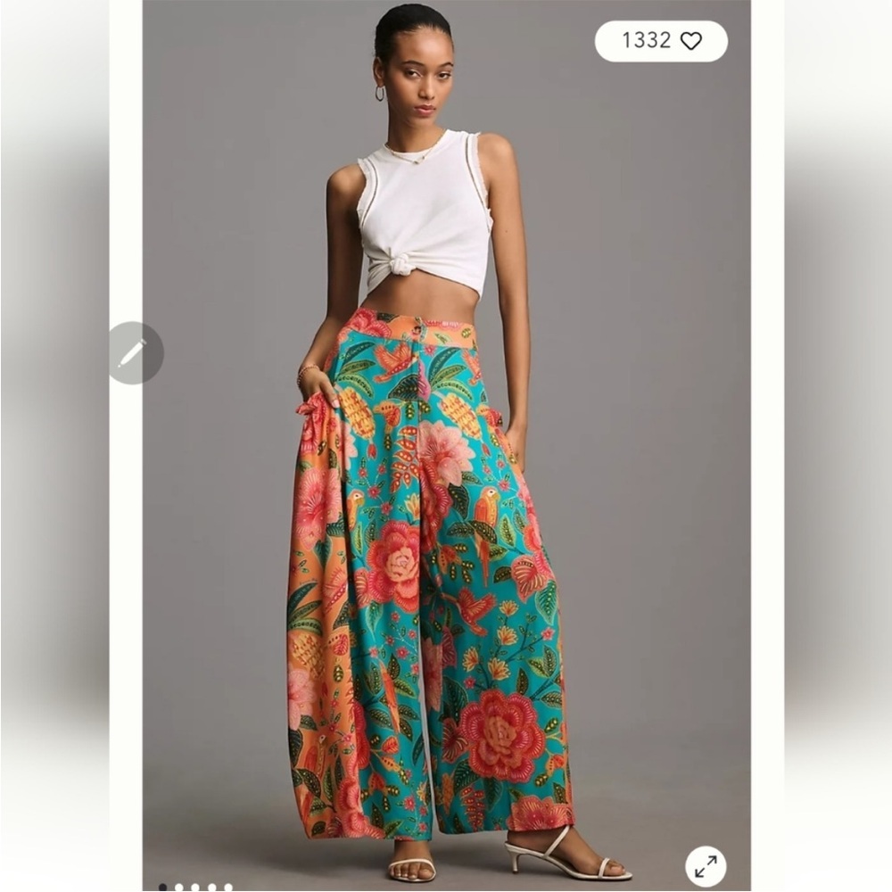 FARM Rio Floral Wide Leg Pants - Multicolor